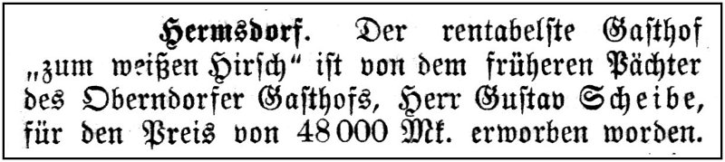 1896-10-09 Hdf Weisser Hirsch Verkauf